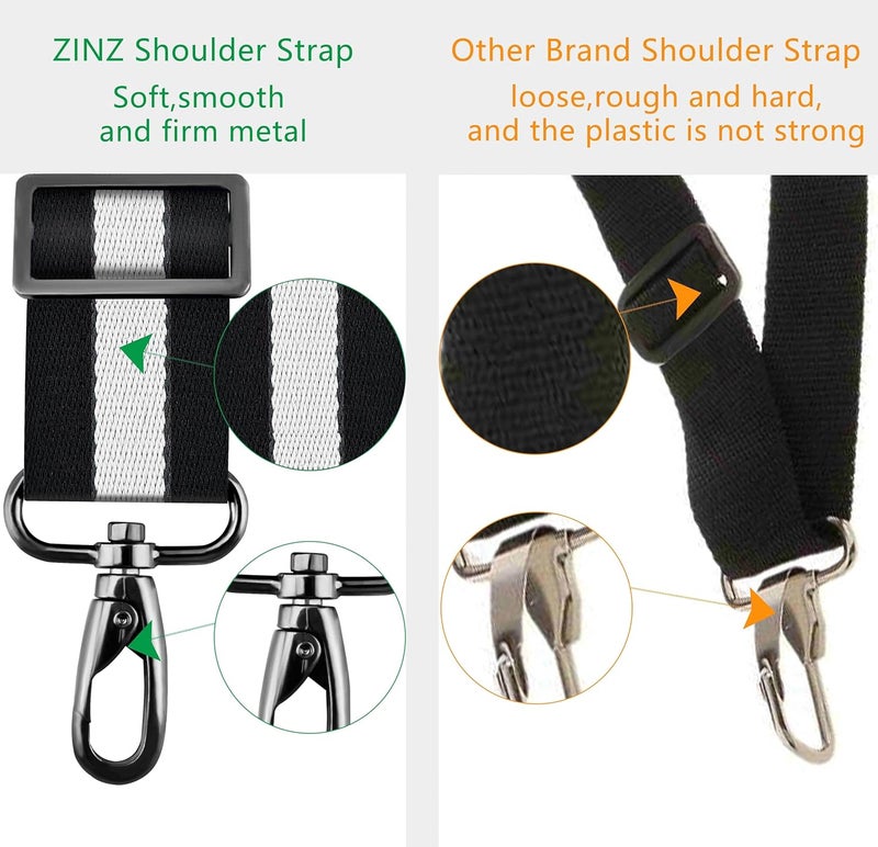 ZINZ Shoulder Strap 58" Ultra-Thick Fixed Padded and Adjustable Buckles Crossbody Strap for Briefcase Laptop Bag Luggage - Image 3